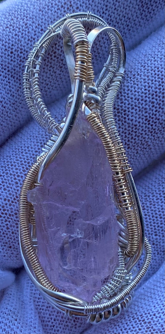 Wire-Wrap Necklace with Kunzite